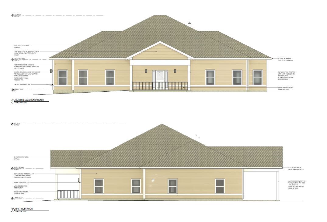 Elevations of the Motherhouse of St. Luke's Mercy Mission